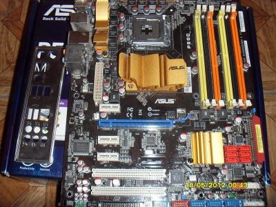 Лот: 1823328. Фото: 1. ASUS P5QC LGA775 <P45> PCI-E+GbLAN... Материнские платы