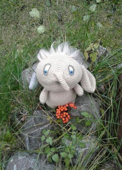 Лот: 10452816. Фото: 1. Слоник Фродя. Авторские куклы, игрушки, поделки