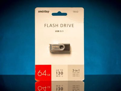 Лот: 16525709. Фото: 1. Flash USB 3.0 Smartbuy 64GB TRIO... USB-флеш карты