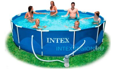 Лот: 3644241. Фото: 1. Бассейн каркасный Intex Metal... Бассейны, аксессуары и комплектующие