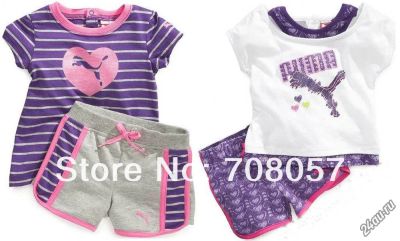 Лот: 5799361. Фото: 1. Костюм PUMA для девочки.Шорты... Костюмы, пиджаки, комбинезоны
