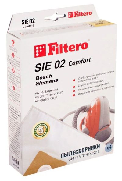 Лот: 13794641. Фото: 1. Мешки к пылесосу FILTERO SIE02... Пылесосы, паровые швабры