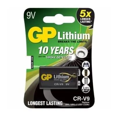 Лот: 22979184. Фото: 1. Батарейка Крона GP Lithium CR-V9... Батарейки, аккумуляторы, элементы питания