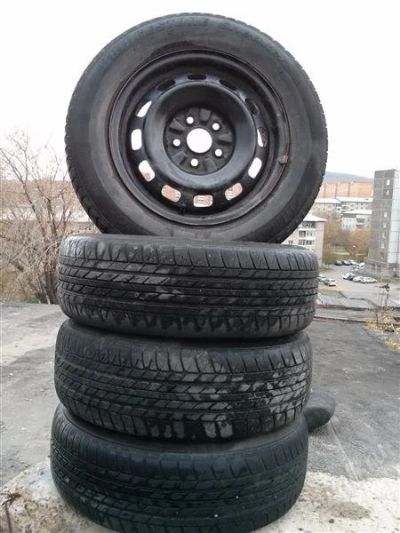 Лот: 2785951. Фото: 1. Лето Bridgestone на дисках R14... Шины на дисках