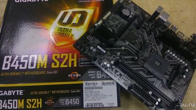 Лот: 14477452. Фото: 1. Материнская плата Gigabyte B450M... Материнские платы
