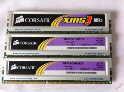 Лот: 5964968. Фото: 1. Оперативная память Corsair xms3... Оперативная память