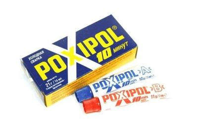 Лот: 16645253. Фото: 1. Холодная сварка Poxipol 14мл серый... Клеи, герметики, пена монтажная, клейкие ленты