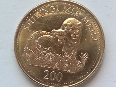 Лот: 21220737. Фото: 1. Монета Танзании 200 шиллингов... Африка