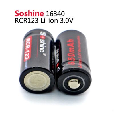 Лот: 14905699. Фото: 1. Аккумулятор Soshine RCR123 16340... Батарейки, аккумуляторы, элементы питания