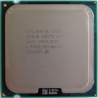 Лот: 9215228. Фото: 1. Intel core 2 Duo E7500 (2.93Ghz... Процессоры