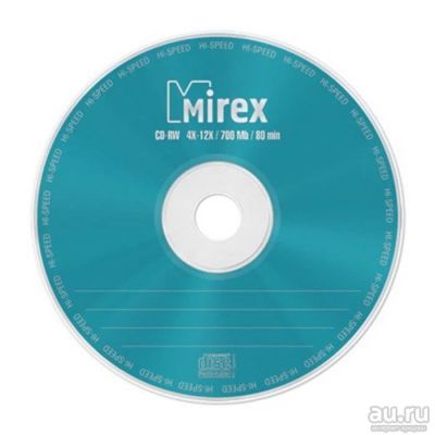 Лот: 9717844. Фото: 1. Диски MIREX CD-RW 700 Mb Hi-Speed... CD, DVD, BluRay