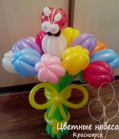 Лот: 11114849. Фото: 1. Тюльпаны к празднику. Воздушные шары