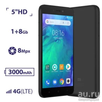 Лот: 13779367. Фото: 1. Xiaomi Redmi Go Black. Смартфоны