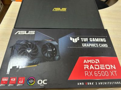 Лот: 25079656. Фото: 1. Видеокарта radeon RX 6500xt TUF... Видеокарты