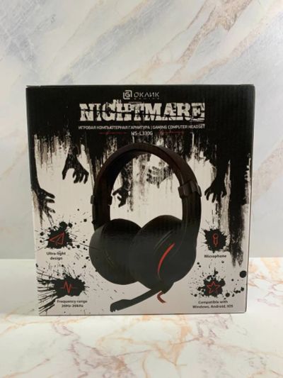 Лот: 21006657. Фото: 1. Игровые наушники Oklick Nightmare... Наушники, гарнитуры