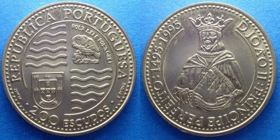 Лот: 15929243. Фото: 1. Португалия 200 эскудо 1995 Жуан... Европа