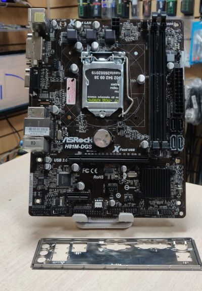 Лот: 21059913. Фото: 1. Мат. плата ASRock H81M-VG4/mATX... Материнские платы