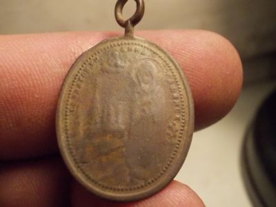 Лот: 12704631. Фото: 1. Старинная нательная иконка-святой... Россия до 1917 года