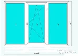 Лот: 6987306. Фото: 1. Окно ПВХ трехстворчатое . Окна, балконы