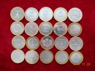Лот: 15093807. Фото: 1. 10 оуб россия биметал регионы... Россия после 1991 года