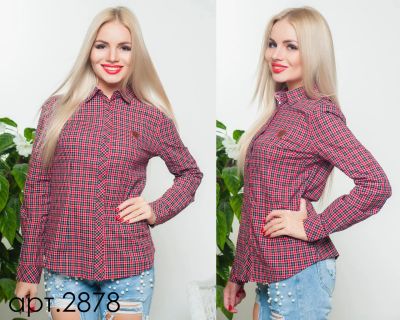 Лот: 8763606. Фото: 1. Рубашка клетчатая. Блузы, рубашки, водолазки