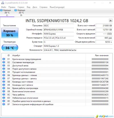 Лот: 17661098. Фото: 1. Ssd диск m.2 intel 660p на 1 терабайт... SSD-накопители