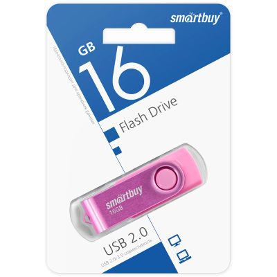 Лот: 20868182. Фото: 1. Флешка USB 2.0 16GB SmartBuy Twist... USB-флеш карты