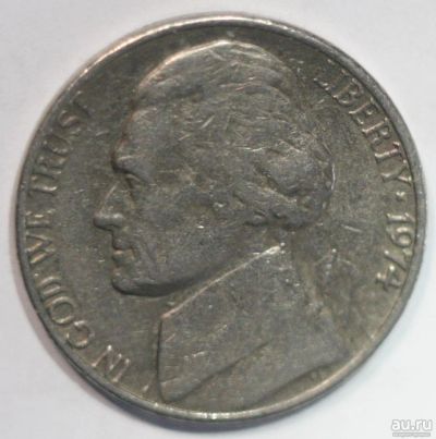 Лот: 3616679. Фото: 1. 5 центов 1974 год. США. Америка