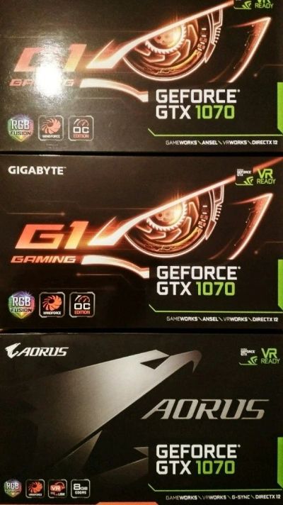 Лот: 11960412. Фото: 1. Aorus 1070 gigabyte. Майнинг фермы, товары для майнинга