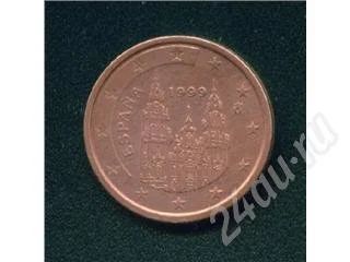 Лот: 485864. Фото: 1. Испания 2 евроцента 1999. Европа