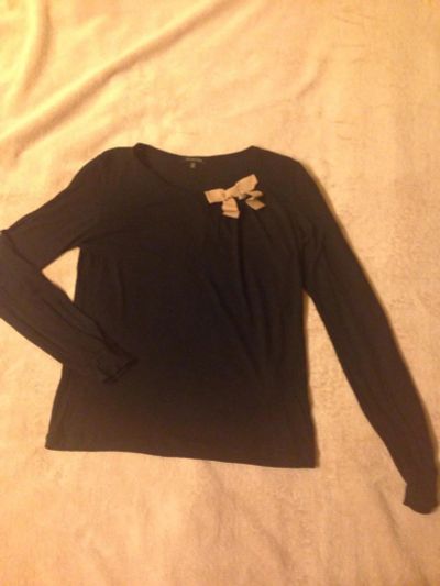 Лот: 6501420. Фото: 1. Кофточка Massimo Dutti с кожаным... Свитеры, толстовки, худи