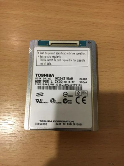 Лот: 11079443. Фото: 1. HDD zif 1.8 IDE 240 Gb Toshiba. Жёсткие диски (HDD)