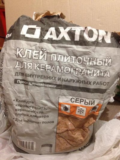 Лот: 7293610. Фото: 1. Клей плиточный Axton. Клеи, герметики, пена монтажная, клейкие ленты