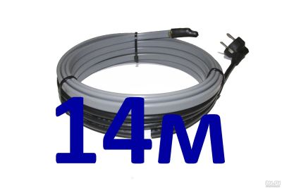 Лот: 14413486. Фото: 1. Греющий кабель 14 м. -готовый... Кабель-канал, трубы, аксессуары
