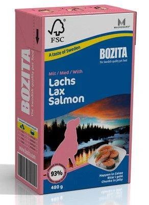 Лот: 4537538. Фото: 1. Bozita Salmon, мясные кусочки... Корма