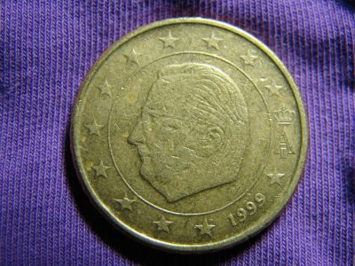 Лот: 5791397. Фото: 1. 50 евроцентов 1999, Бельгия, Альберт... Германия и Австрия