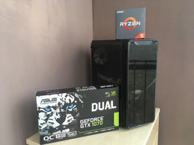 Лот: 14670260. Фото: 1. Игровой ПК Ryzen 5 1500x/GTX1070... Компьютеры в сборе