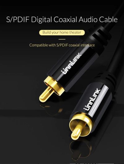 Лот: 14833508. Фото: 1. Unnlink RCA - RCA SPDIF коаксиальный... Шнуры, кабели, разъёмы