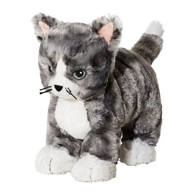Лот: 5046165. Фото: 1. Мягкая игрушка, кот серый с белым. Мягкие
