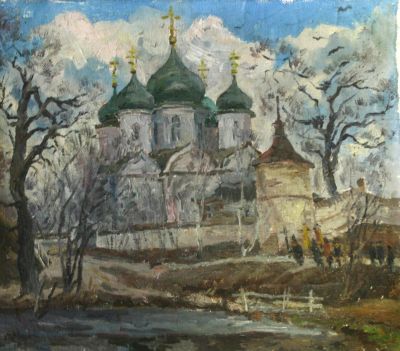 Лот: 9448067. Фото: 1. Картина "Боголюбово.Крестный ход... Картины, гравюры