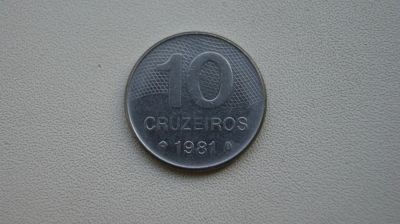 Лот: 6945399. Фото: 1. Бразилия. 10 крузейро 1981 г. Америка
