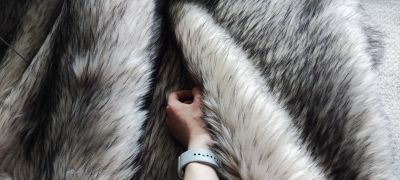 Лот: 23491518. Фото: 1. Овечья шкура, имитация, 115*70. Пледы, покрывала