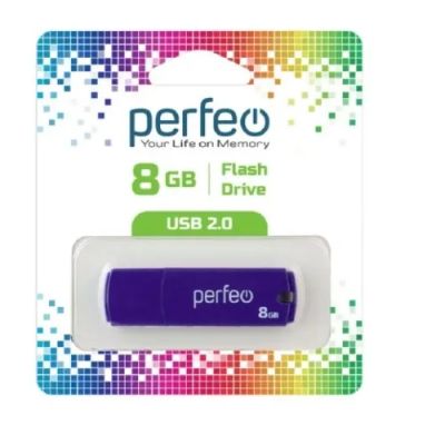 Лот: 15544634. Фото: 1. USB 8Gb PERFEO фиолет. USB-флеш карты