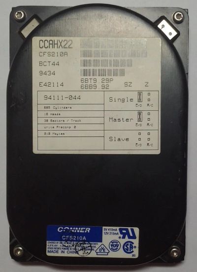 Лот: 5413303. Фото: 1. HDD / Conner / Model: Peripherals... Жёсткие диски (HDD)