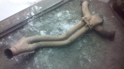Лот: 6960070. Фото: 1. Выпускной коллектор + штаны на... Выхлопная система
