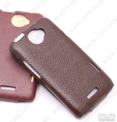 Лот: 14278426. Фото: 1. Чехол книжка для HTC One X Коричневая. Чехлы, бамперы