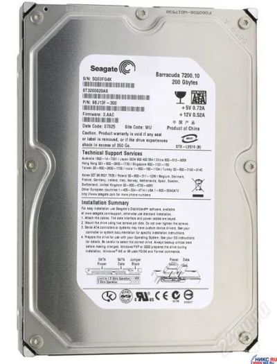 Лот: 2052101. Фото: 1. HDD 200 Gb IDE Seagate Barracuda... Жёсткие диски (HDD)
