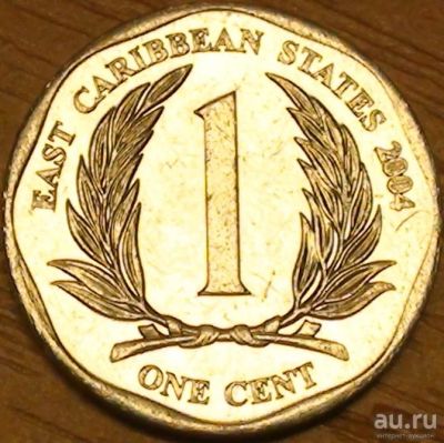 Лот: 16738801. Фото: 1. 1 цент 2004г. Восточно-Карибские... Америка