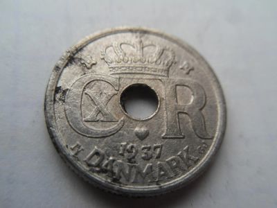 Лот: 7174325. Фото: 1. Дания 10 эре 1937. Европа