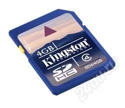 Лот: 810444. Фото: 1. Secure Digital 4Gb HC Kingston... Карты памяти